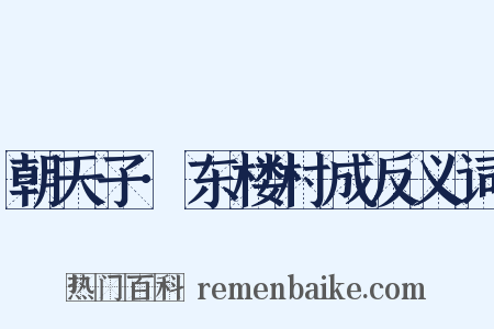 朝天子·东楼村成反义词是什么意思的图片